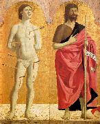 Piero della Francesca Sts Sebastian and John the Baptist oil painting